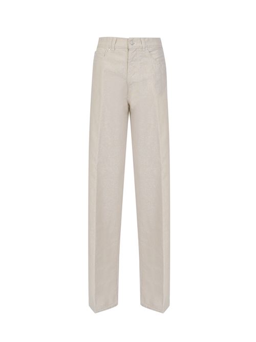 Jeans wide Dora in bull lurex Nine in the morning | 9SS26 DAA11LUREX NATURALE